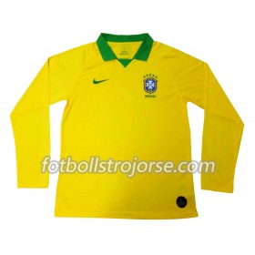 Brasilien Matchtröjor Hemma Fotbollströja Copa América 2019 Långärmad